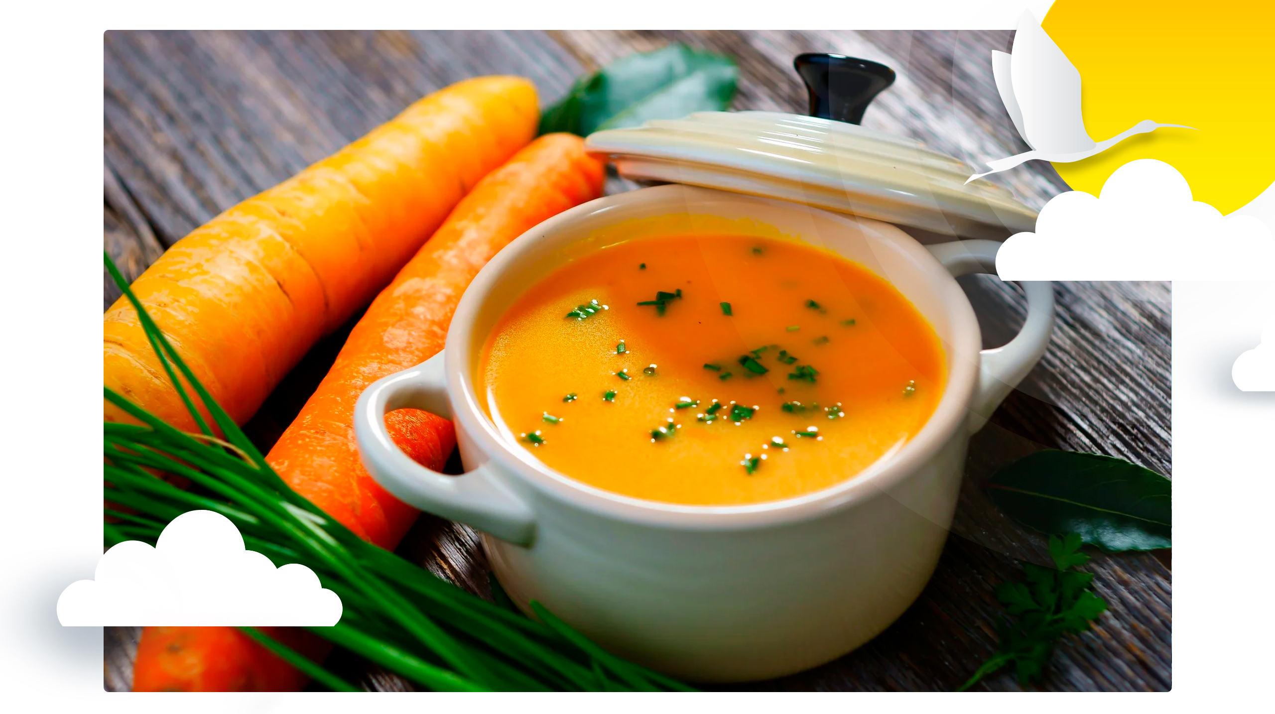 Tá chovendo sopa e de cenoura!
