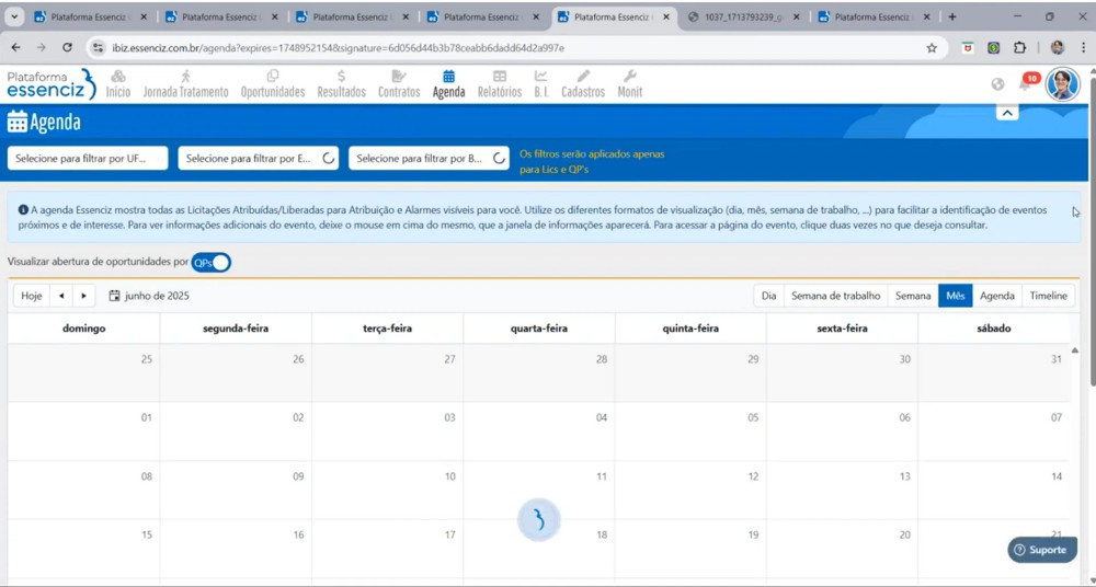Monitoramento de Oportunidades: Organização Da Agenda